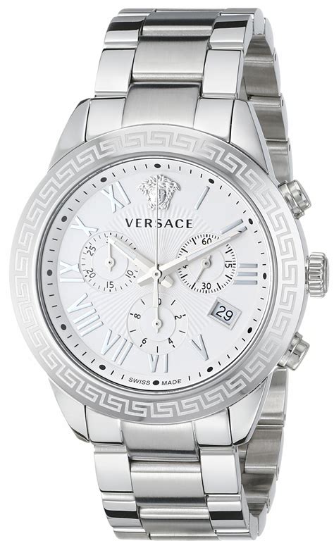 versace silver watch for men|versace watch unisex.